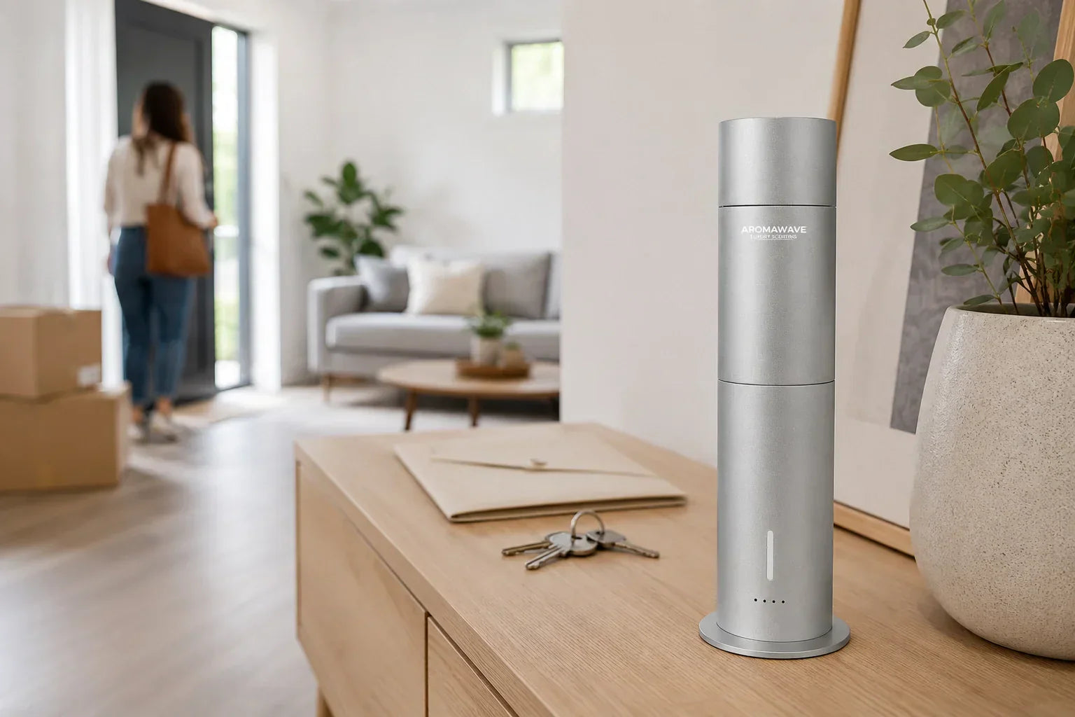 Cold air diffuser for renters Australia. Aromawave Wireless Ultra Smart Scent Diffuser rental home guide