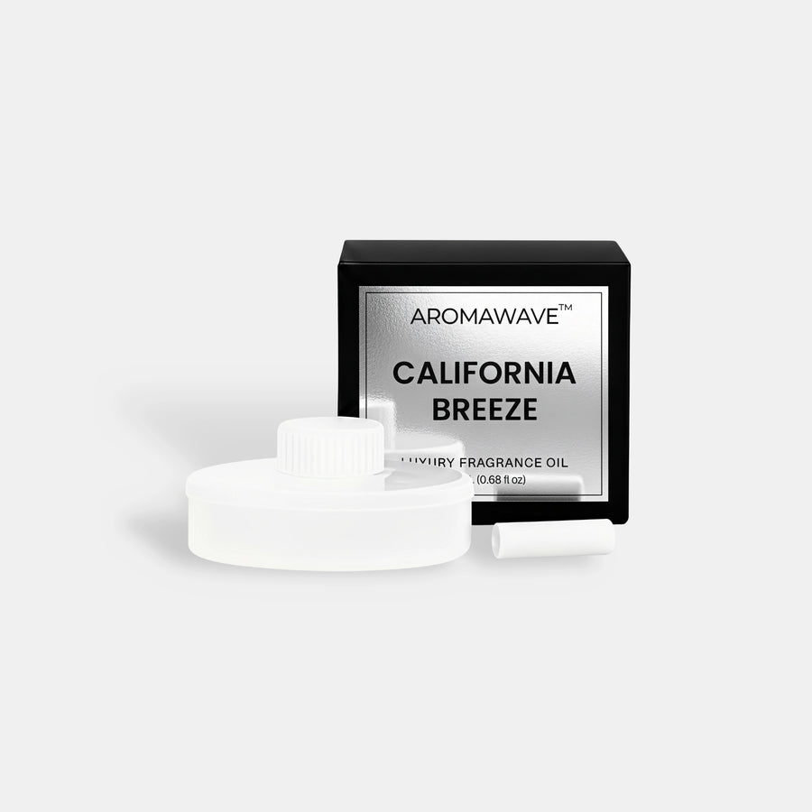 Aromawave California Breeze Car Fragrance Oil 20ml luxury car diffuser scent with green tea, orange, lemon zest and jasmine