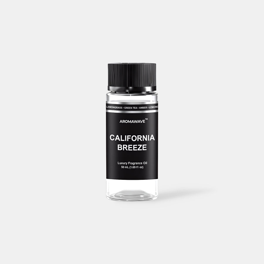California Breeze 50ml premium fragrance oil by Aromawave for waterless cold air diffusion with clean refreshing aroma.