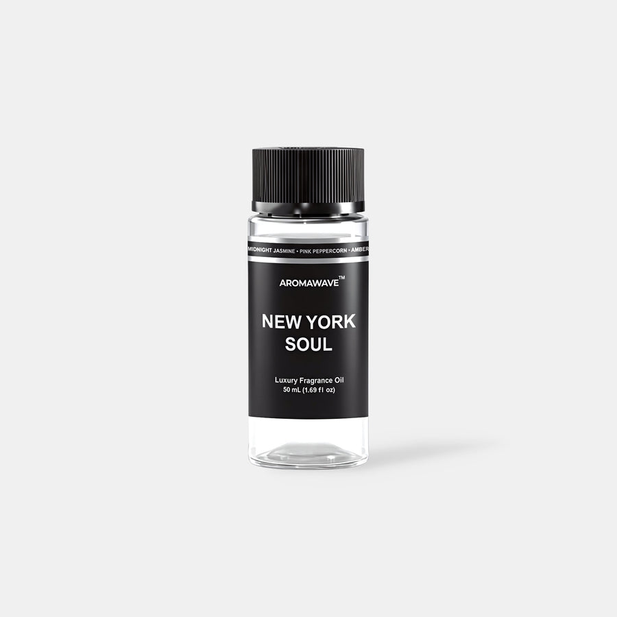 New York Soul 50ml premium fragrance oil by Aromawave designed for cold air diffusion with modern urban aroma.
