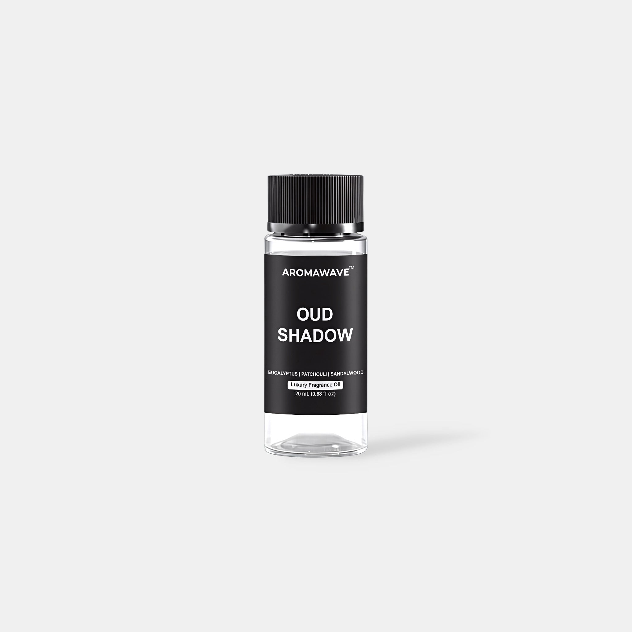 Oud Shadow 20ml luxury fragrance oil by Aromawave crafted for waterless diffusers with a deep smoky scent
