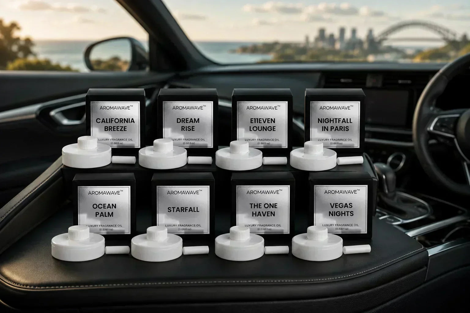 Aromawave car fragrance oils compared Australia all 8 hotel inspired car fragrance oils for the Neo Sense Pro car diffuser