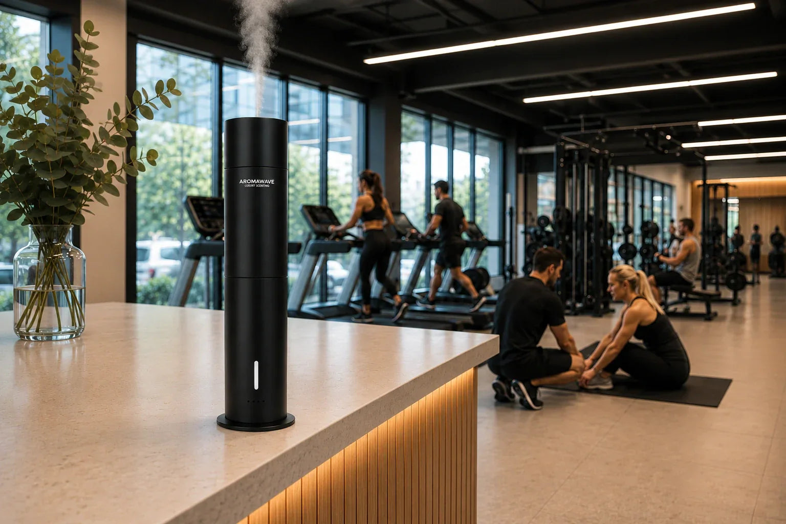 Gym and fitness centre scenting Australia. Aromawave cold air scent diffuser guide for gym reception and entry areas