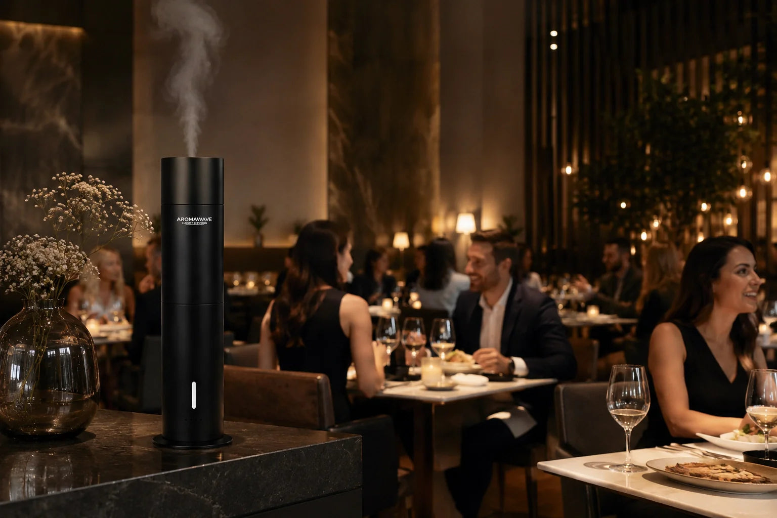 Restaurant and cafe scenting Australia. Aromawave cold air scent diffuser guide for dining spaces entrance bar and lounge areas