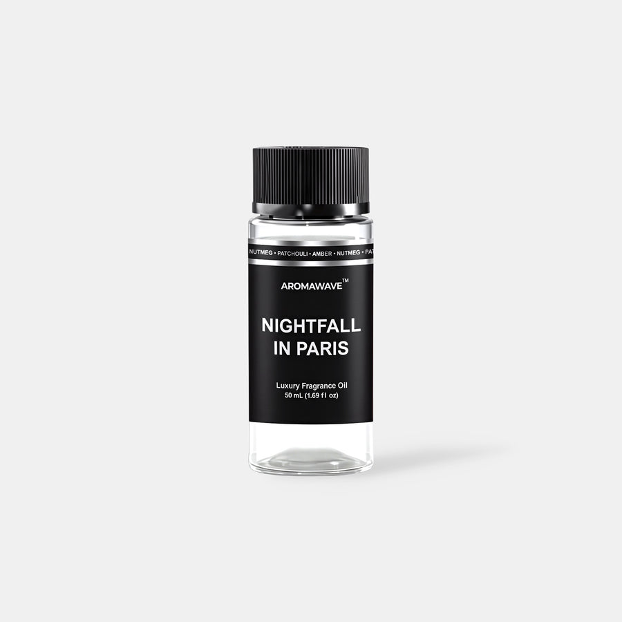 Nightfall in Paris 50ml premium fragrance oil by Aromawave designed for cold air diffusion with elegant aromatic depth.
