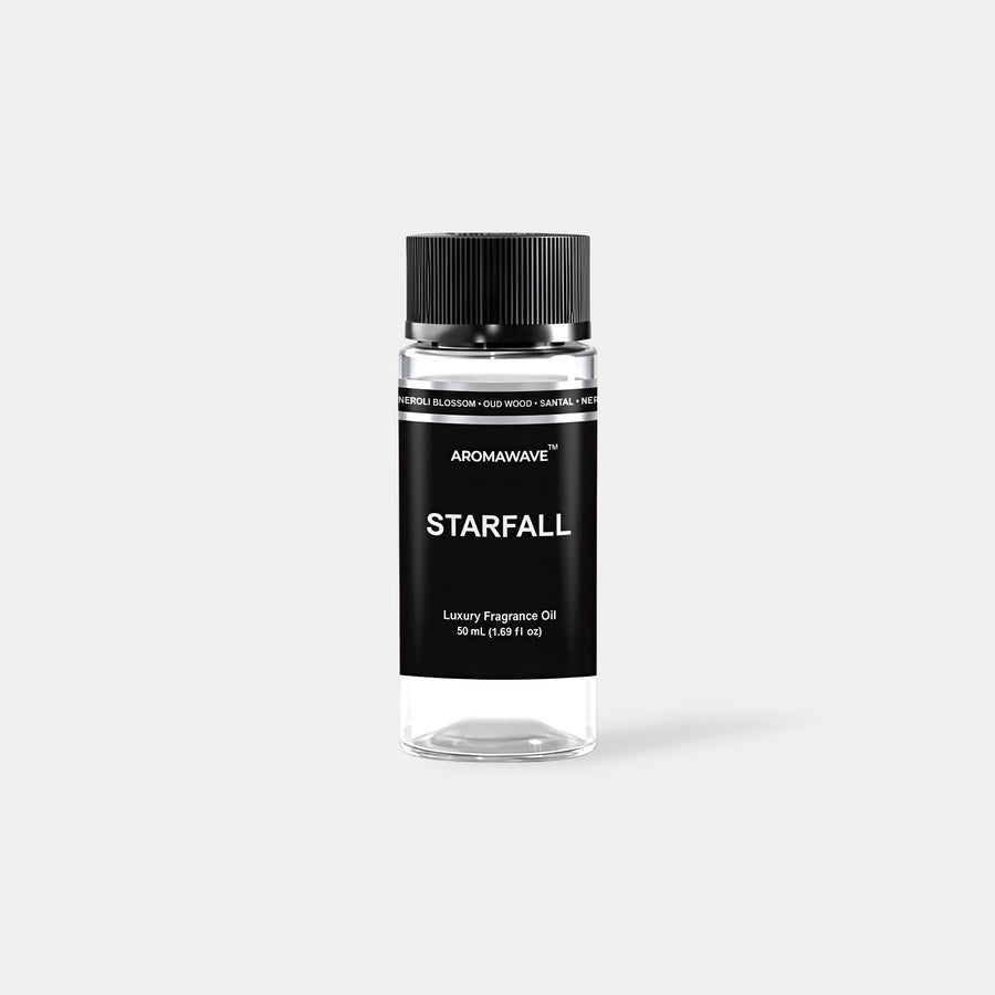 Starfall 50ml premium fragrance oil by Aromawave designed for cold air diffusion with warm luminous aroma.
