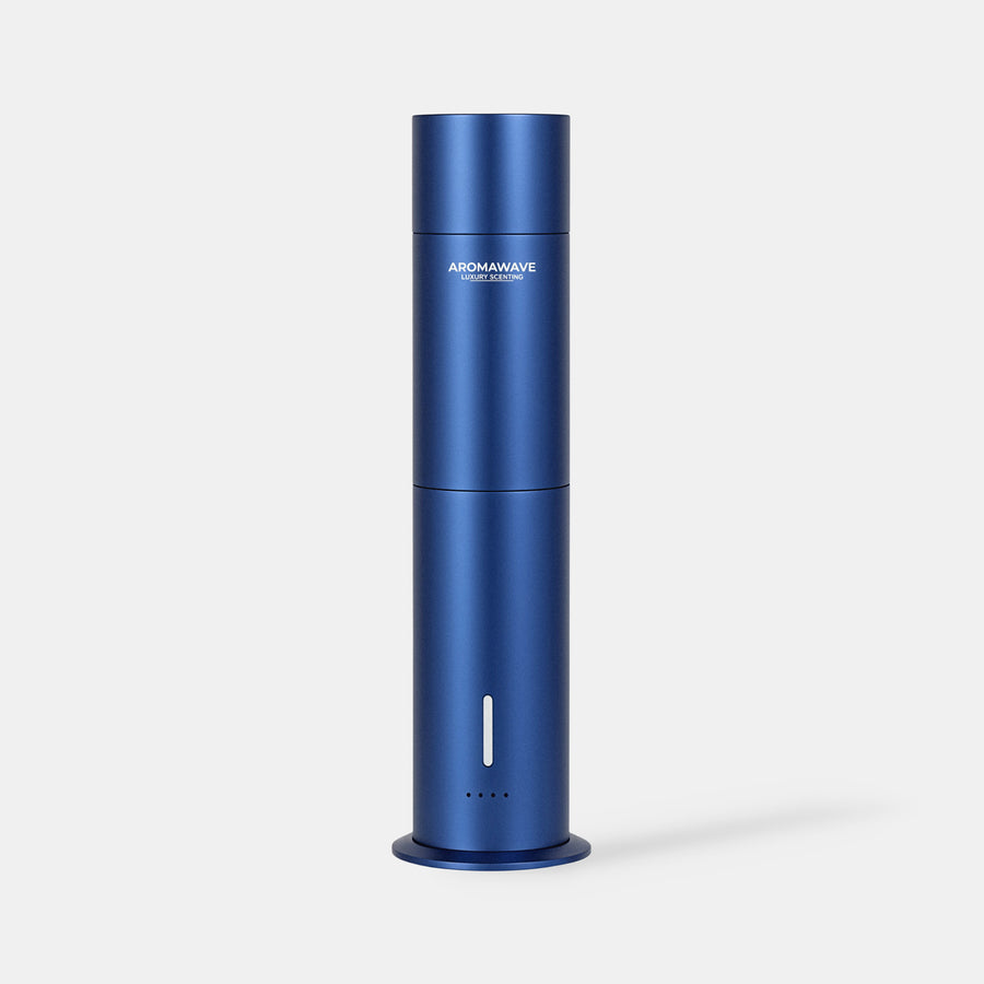 Aromawave wireless ultra smart scent diffuser in blue with rechargeable cordless design