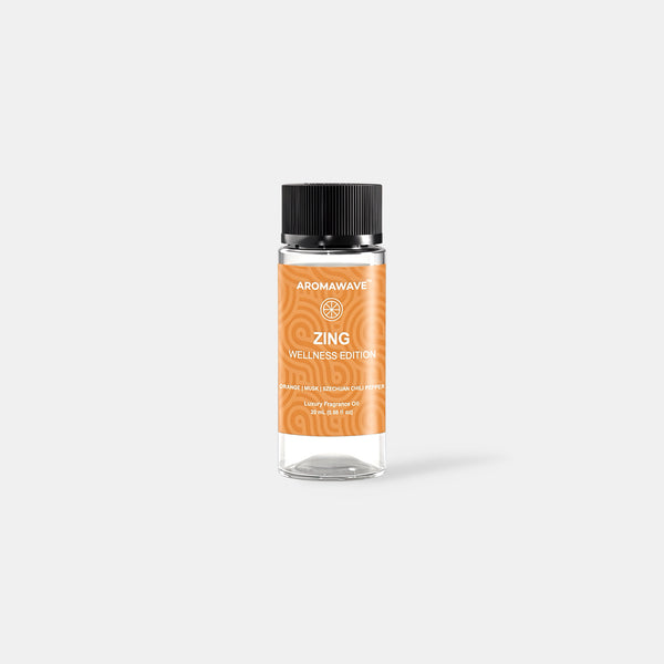 Zing 20ml wellness fragrance oil by Aromawave Australia